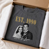 Custom Photo Comfort T-Shirt - Personalized Anniversary Wedding Gifts For Husband And Wife, Him And Her - Sweet Retro Romance