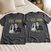 Custom Photo Comfort T-Shirt - Personalized Anniversary Wedding Gifts For Husband And Wife, Him And Her - Sweet Retro Romance