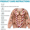 Custom Funny Patriotic Ugly Sweatshirt - Personalized Christmas Birthday Gifts For Husband, Son, Grandson, Brother, Grandpa, Dad, Yourself - Rocking Candy Cane Mankini Today