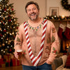 Custom Funny Patriotic Ugly Sweatshirt - Personalized Christmas Birthday Gifts For Husband, Son, Grandson, Brother, Grandpa, Dad, Yourself - Rocking Candy Cane Mankini Today