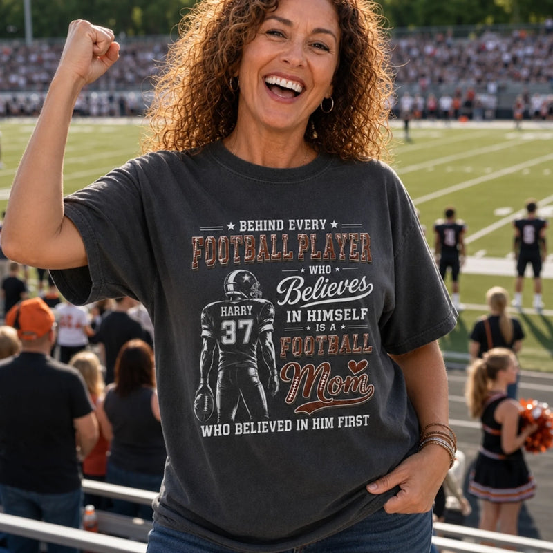 Custom America Football Comfort T-Shirt - Personalized Birthday Gifts For Mom, Dad, America Football Lovers, Sports Fans, Sports Lovers - Born For Game Day