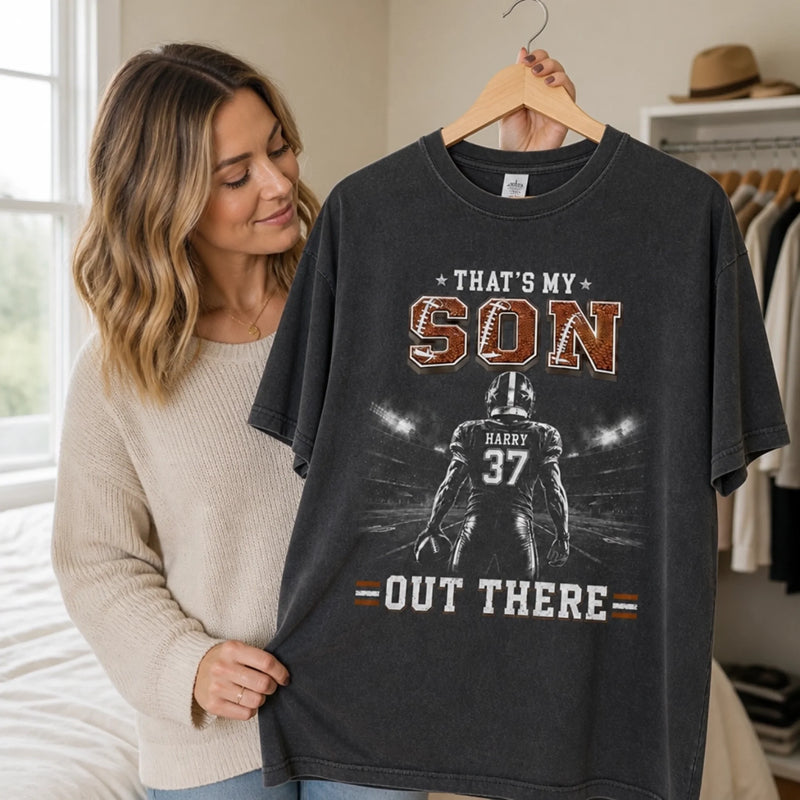 Custom America Football Comfort T-Shirt - Personalized Birthday Gifts For America Football Lovers, Sports Fans, Sports Lovers - That Is My Superstar Player