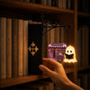 Custom Halloween Reading Ghost Shelf Decor - Personalized Bookish Gifts For Book Lovers, Bookworms, Readers - Lost In Cozy Spooky Stories