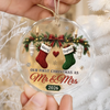 Custom First Christmas Plexiglass Ornament - Personalized Anniversary Christmas Wedding Gifts For Husband And Wife, Him And Her - Love Hanging On Tree