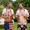 Custom Funny Patriotic Apron With Pocket - Personalized Birthday Gifts For Husband, Son, Grandson, Brother, Grandpa, Dad, Yourself - Home Of The Booty