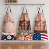 Custom Funny Patriotic Apron With Pocket - Personalized Birthday Gifts For Husband, Son, Grandson, Brother, Grandpa, Dad, Yourself - Home Of The Booty