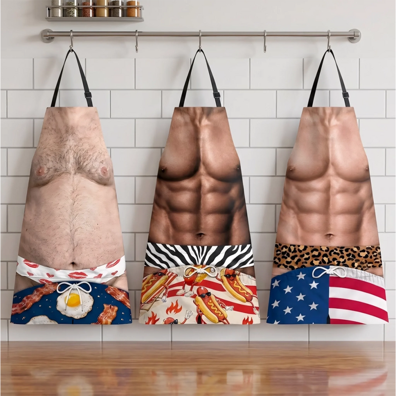 Custom Funny Patriotic Apron With Pocket - Personalized Birthday Gifts For Husband, Son, Grandson, Brother, Grandpa, Dad, Yourself - Home Of The Booty