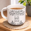 Custom Pottery Mug - Personalized Anniversary Wedding Gifts For Husband And Wife, Him And Her - Our Love Tree