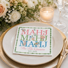 Custom Mahjong Cocktail Napkins - Personalized Birthday Gifts For Mahjong Players, Mom, Dad, Brother, Sister - Good Luck And Great Times