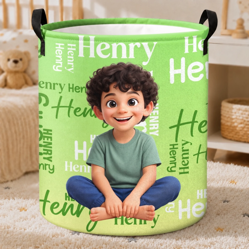 Custom Photo Laundry Basket - Personalized Birthday Gifts For Kids - Made For Fun