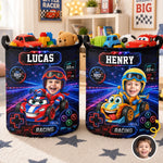 Custom Photo Laundry Basket - Personalized Birthday Gifts For Kids - Player One