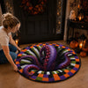 Custom Quilted Round Mat - Personalized Halloween Birthday Gifts For Mom, Dad, Brother, Sister - Spooky Season Together