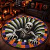 Custom Quilted Round Mat - Personalized Halloween Birthday Gifts For Mom, Dad, Brother, Sister - Spooky Season Together