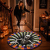 Custom Quilted Round Mat - Personalized Halloween Birthday Gifts For Mom, Dad, Brother, Sister - Spooky Season Together