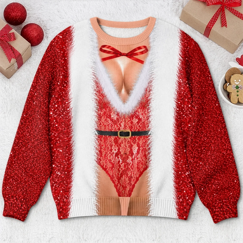 Custom Funny Ugly Sweatshirt - Personalized Christmas Birthday Gifts For Wife, Daughter, Besties, Sisters, Granddaughter, Grandma, Mom, Yourself - Slay The Holiday