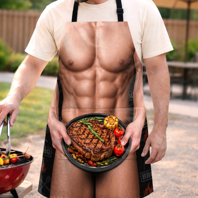 Custom Funny Apron With Pocket - Personalized Birthday Gifts For Husband, Son, Grandson, Brother, Grandpa, Dad, Yourself - Chef By Accident