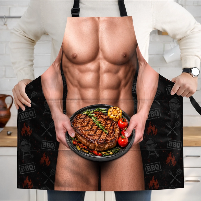 Custom Funny Apron With Pocket - Personalized Birthday Gifts For Husband, Son, Grandson, Brother, Grandpa, Dad, Yourself - Chef By Accident