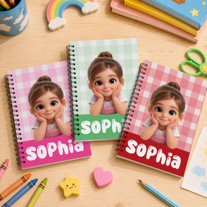 Custom Photo A5 Notebook - Personalized Birthday Gifts For Kids - Just Being Awesome
