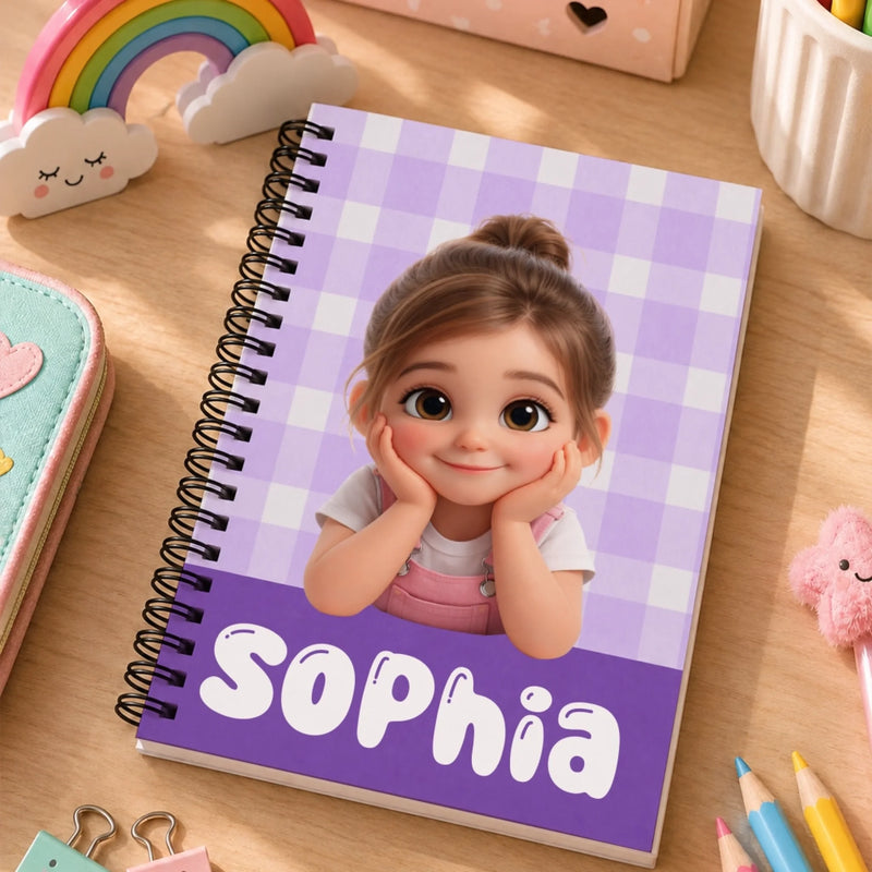 Custom Photo A5 Notebook - Personalized Birthday Gifts For Kids - Just Being Awesome
