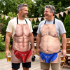 Custom Funny Apron With Pocket - Personalized Birthday Gifts For Husband, Son, Grandson, Brother, Grandpa, Dad, Yourself - Cooking Up Too Much Heat