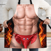 Custom Funny Apron With Pocket - Personalized Birthday Gifts For Husband, Son, Grandson, Brother, Grandpa, Dad, Yourself - Cooking Up Too Much Heat