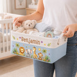 Custom Storage Basket - Personalized Baby Shower, Gender Reveal Gifts For New Moms, New Dads, Baby - Little Joy New Beginnings