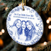 Custom Photo Ceramic Ornament - Personalized Best Friend Christmas Birthday Gifts For Women, Besties, Sisters, BFF - Friends Make The World Brighter