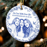 Custom Photo Ceramic Ornament - Personalized Best Friend Christmas Birthday Gifts For Women, Besties, Sisters, BFF - Friends Make The World Brighter