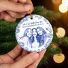Custom Photo Ceramic Ornament - Personalized Best Friend Christmas Birthday Gifts For Women, Besties, Sisters, BFF - Friends Make The World Brighter