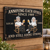 Custom Home Decor Metal Sign - Personalized  Anniversary Wedding Gifts For Husband And Wife, Him And Her - Growing Old And Strong Together