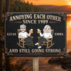 Custom Home Decor Metal Sign - Personalized  Anniversary Wedding Gifts For Husband And Wife, Him And Her - Growing Old And Strong Together