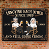 Custom Home Decor Metal Sign - Personalized  Anniversary Wedding Gifts For Husband And Wife, Him And Her - Growing Old And Strong Together