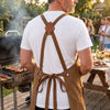 Custom Canvas Apron - Personalized Birthday Gifts For Husband, Son, Grandson, Brother, Grandpa, Dad, Yourself - The GrillFather