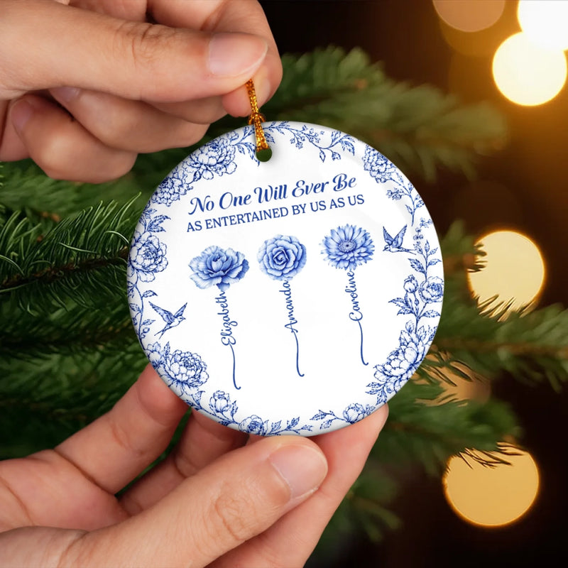 Custom Ceramic Ornament - Personalized Best Friend Christmas Birthday Gifts For Women, Besties, Sisters, BFF - Friends Make Life Beautiful