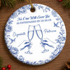 Custom Ceramic Ornament - Personalized Best Friend Christmas Birthday Gifts For Women, Besties, Sisters, BFF - Side By Side