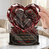 Custom Gothic Skeleton Acrylic Plaque - Personalized Halloween Decor, Anniversary Wedding Gifts For Husband And Wife, Him And Her - Dark And Beautiful Love Moments