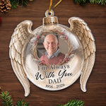 Custom Photo Acrylic Ornament - Personalized Christmas Memorial Sympathy Gifts For Loss Of Mom, Dad - Our Love Keeps You Close
