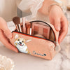 Custom Photo Seersucker Makeup Bag - Personalized Birthday Gifts For Dog Cat Lovers, Dog Dad And Mom, Cat Owners - My Favorite Little Companion