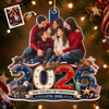 Custom Photo Acrylic Ornament - Personalized America 250th Anniversary Christmas Gifts For Mom, Dad, Brother, Sister - Land Of Free Loved Family