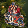 Custom Photo Acrylic Ornament - Personalized America 250th Anniversary Christmas Gifts For Mom, Dad, Brother, Sister - Land Of Free Loved Family