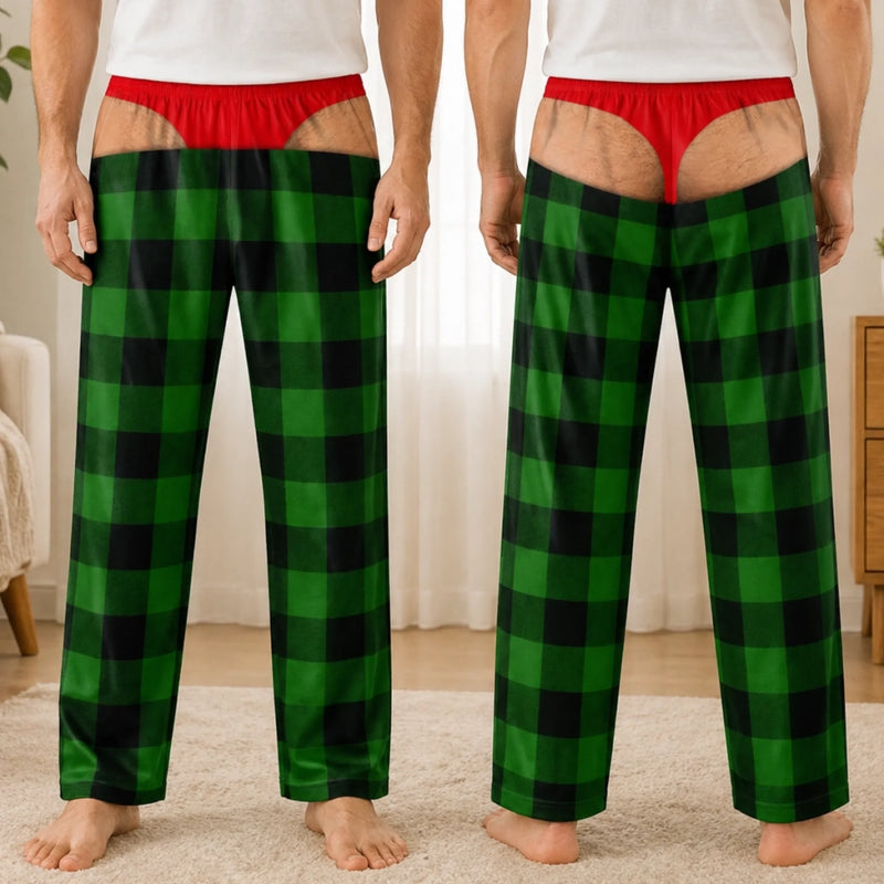 Custom Funny Pajama Pants - Personalized Christmas Birthday Gifts For Husband, Son, Grandson, Brother, Grandpa, Dad, Yourself - Holiday Outfit Gone Wrong