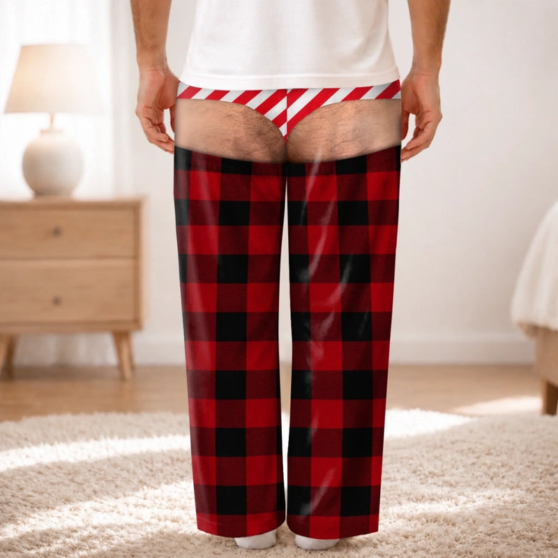 Custom Funny Pajama Pants - Personalized Christmas Birthday Gifts For Husband, Son, Grandson, Brother, Grandpa, Dad, Yourself - Holiday Outfit Gone Wrong