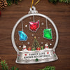 Custom Long Distance Acrylic Ornament - Personalized Christmas Birthday Gifts For Mom, Dad, Brother, Sister - Miles Apart Connected At Heart