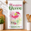 Custom Mahjong Kitchen Towel - Personalized Birthday Gifts For Mahjong Players, Mom, Dad, Brother, Sister - Lovely Times