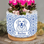 Custom Photo Home Decor Ceramic Plant Pot -  Personalized Pet Memorial Sympathy Gifts For Dogs, Cats - Pure Love