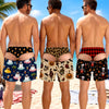 Custom Funny Men Swim Trunks - Personalized Halloween Birthday Gifts For Husband, Son, Grandson, Brother, Grandpa, Dad, Yourself - Too Cool To Boo