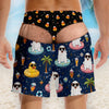Custom Funny Men Swim Trunks - Personalized Halloween Birthday Gifts For Husband, Son, Grandson, Brother, Grandpa, Dad, Yourself - Too Cool To Boo