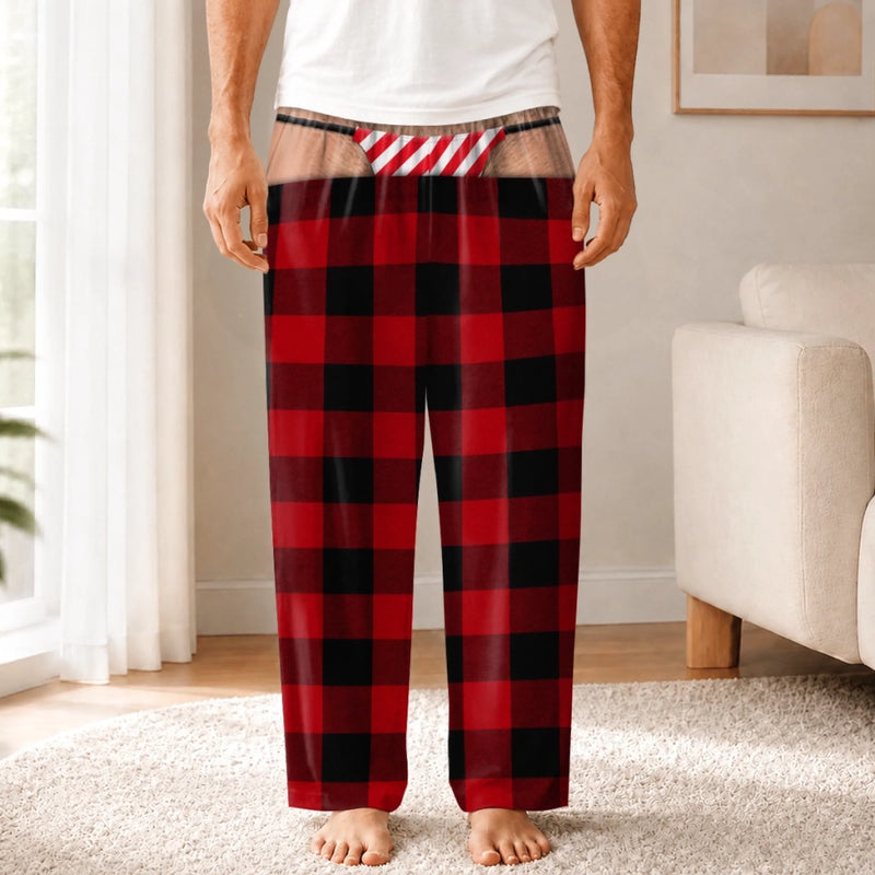 Custom Funny Pajama Pants - Personalized Christmas Birthday Gifts For Husband, Son, Grandson, Brother, Grandpa, Dad, Yourself - Festive And Unprepared