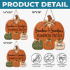 Custom Pumpkin Wood Sign - Personalized Birthday Gifts For Grandma, Grandpa - Cozy Autumn Grandkids