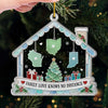 Custom Long Distance Acrylic Ornament - Personalized Christmas Birthday Gifts For Mom, Dad, Brother, Sister - Across The Map Connected Forever